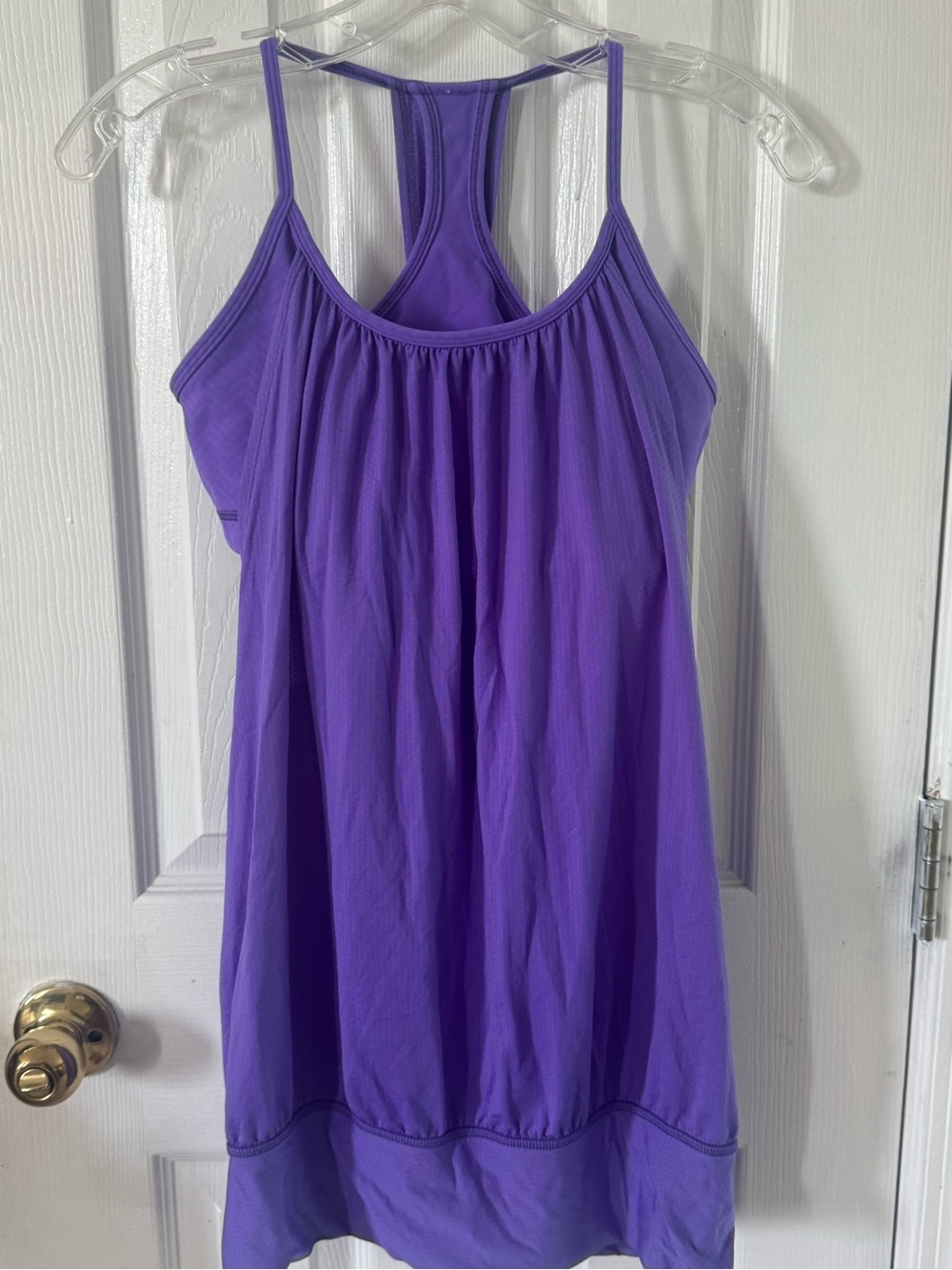 Women's Purple Racerback Tank Top - Gathered Neckline